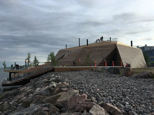 Loyly sauna and restaurant complex on the waterfront in Hernesaari, Helsinki