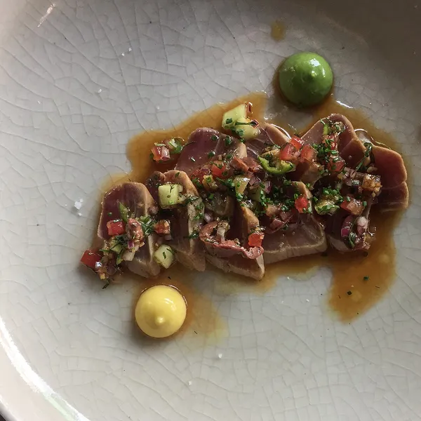 Seared tuna dish at Maximo Bistrot, Roma Norte, Mexico City