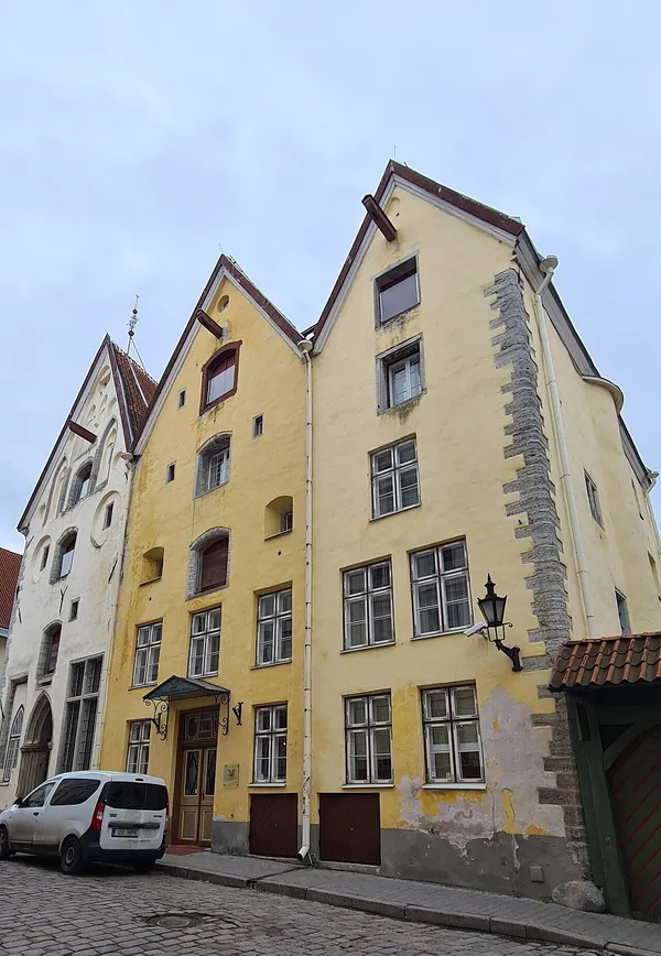 The Three Sisters Hotel medieval merchant house facades in Tallinn Old Town