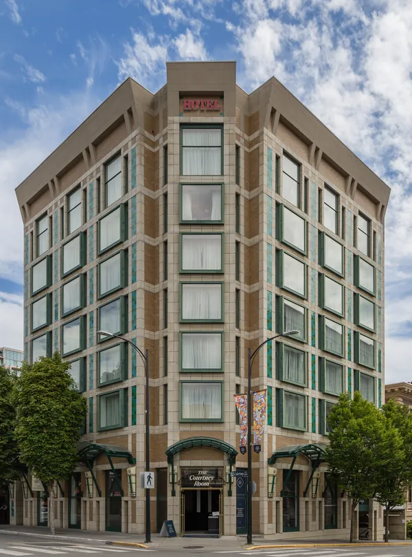 The Magnolia Hotel and Spa building exterior, downtown Victoria BC